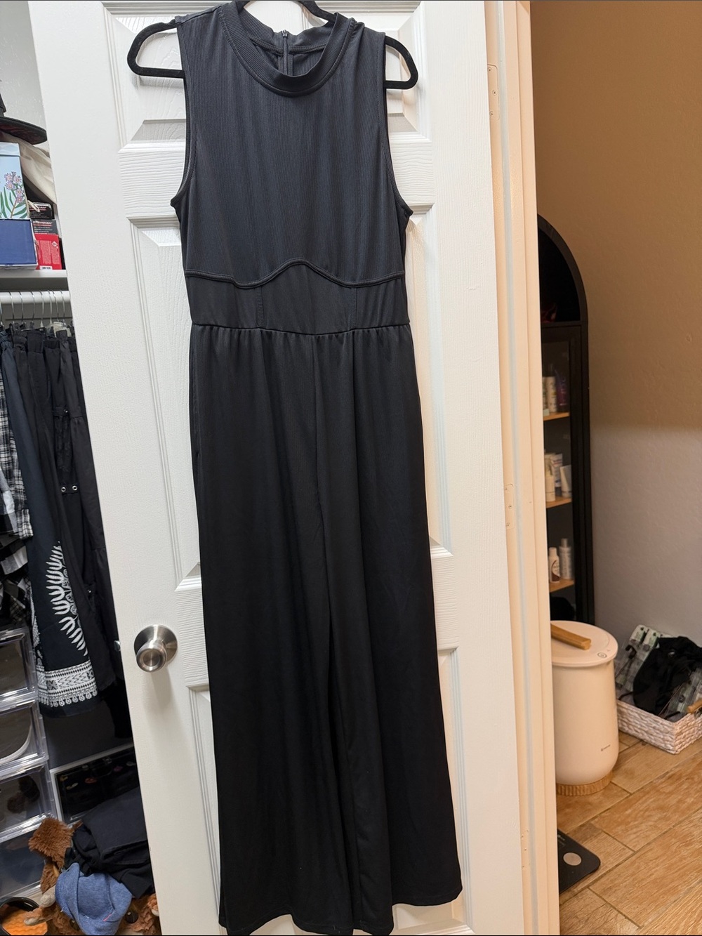 Cider Black Sleeveless Jumpsuit